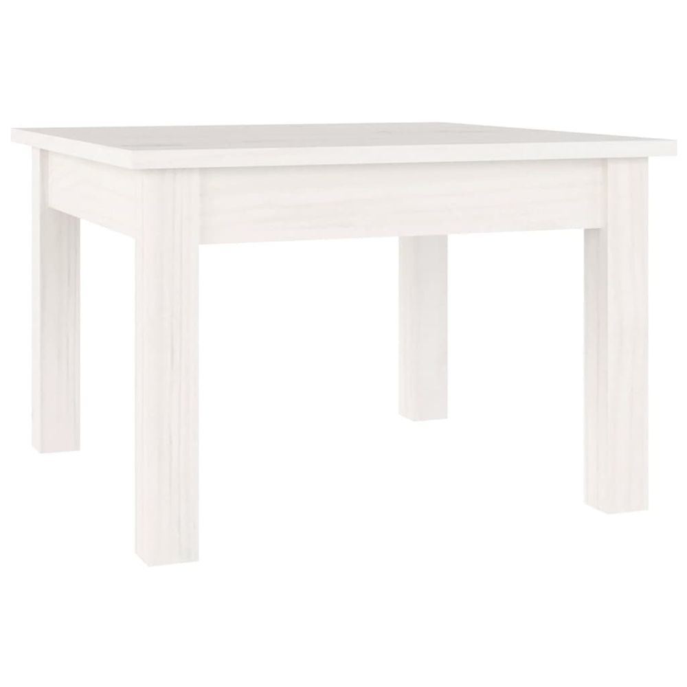 Vidaxl Konferenčný stolík biely 45x45x30 cm borovicový masív
